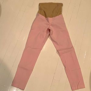 Motherhood maternity Pink maternity pants, ankle length . Petite small
